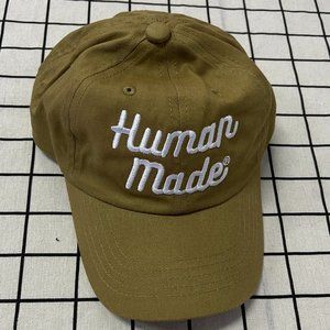 Human Made Hat With White Logo  Light Brown